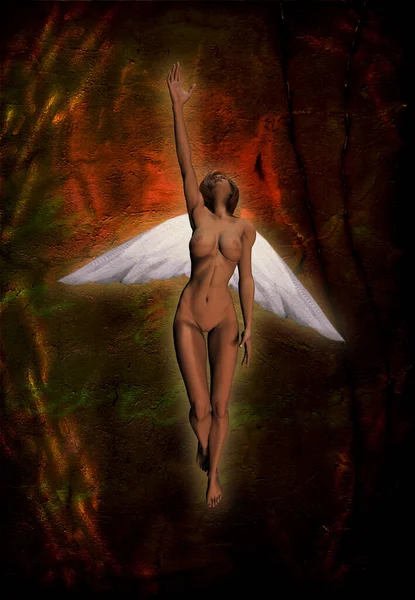 Illustration Angel Naked Body — Stockfoto