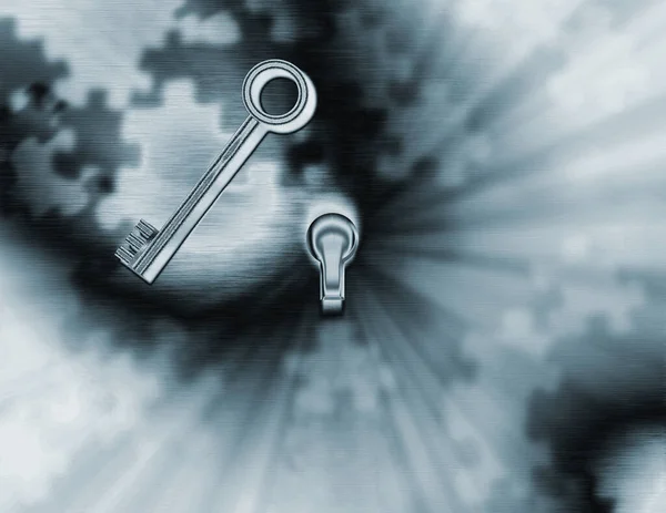 Key Keyhole Rendering — Stock Photo, Image