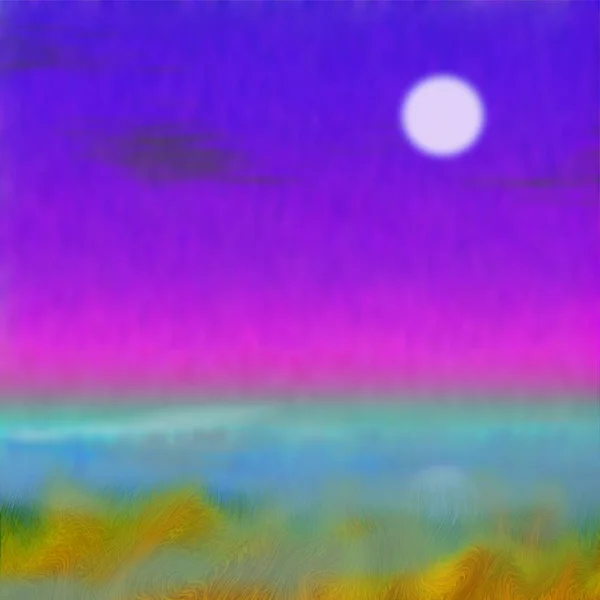 Μυστικός Πίνακας Ηλιοβασιλέματος Λάδι Καμβά — Φωτογραφία Αρχείου