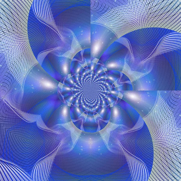 Beautiful Design Blue Colored Pattern Fractal Illustration Abstract Background — Fotografia de Stock