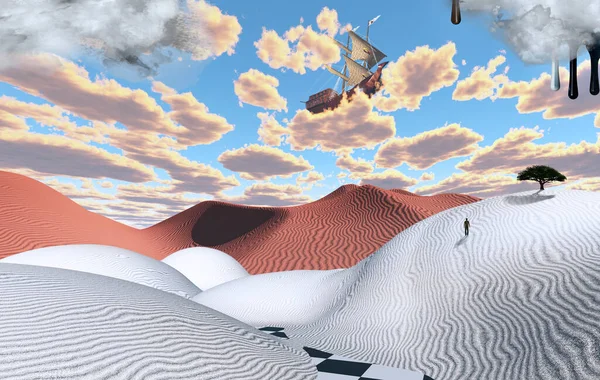 Surreal Landscape Illustration Background — Foto Stock