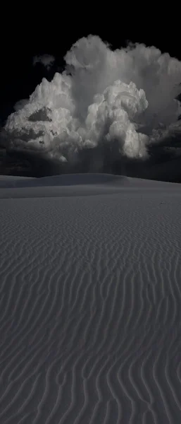 View Beautiful Desert Cloudy Sky — 스톡 사진