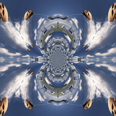 Soyut fraktal arka plan. 3B görüntüleme