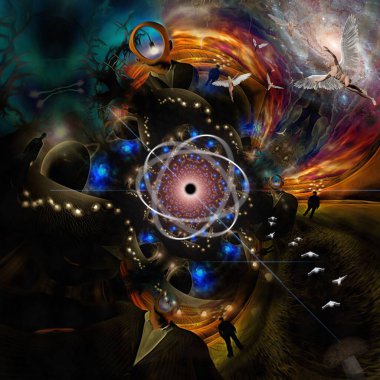 Soyut Fraktal arka plan 3d render