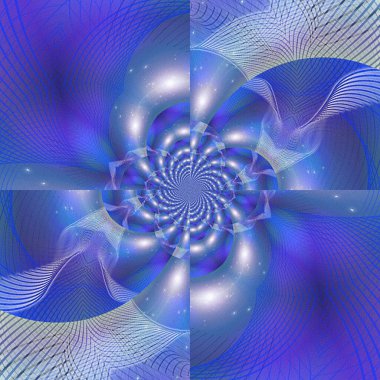 güzel tasarım mavi desen, fraktal illüstrasyon, soyut arkaplan