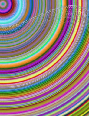 Eşmerkezli daireler çiziyor. Modern dijital sanat.