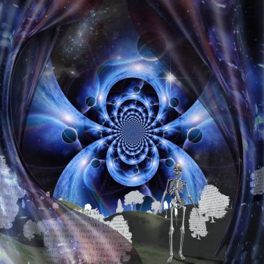 Kavramsal Modern Fütürist Soyut Renk Arkaplanı