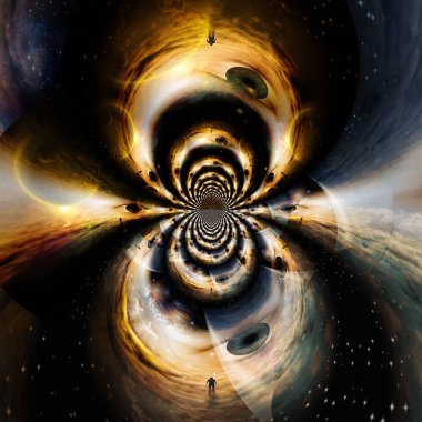 Galaksinin gözünün soyut arkaplanı