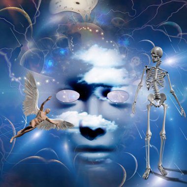 Kavramsal Modern Fütürist Soyut Renk Arkaplanı