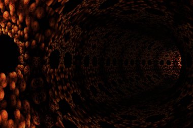 Soyut model tüneli. 3d oluşturma.