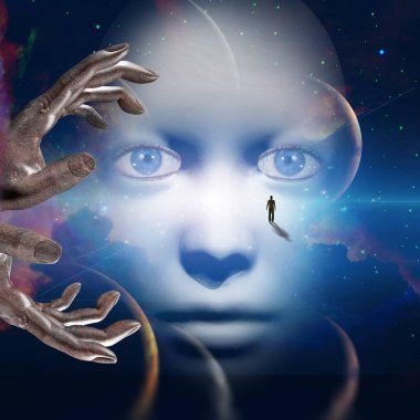 Siyah gökkuşaklı maske