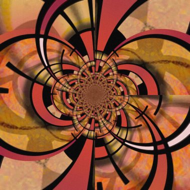 Fraktal arka plan 3d render illüstrasyon soyut.