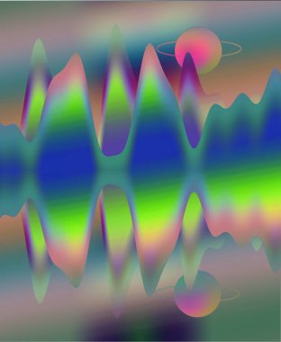 Renkli dalgalarla soyut arkaplan