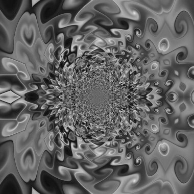 Radyal şekillerin soyut fraktal arkaplanı