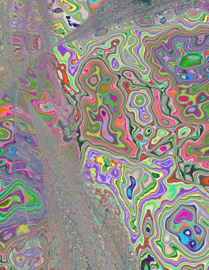 Soyut dijital dalgalar. Modern sanat.