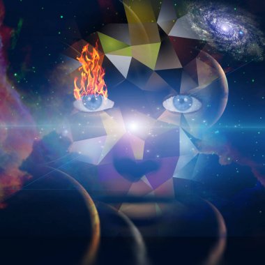 Siyah gökkuşaklı maske