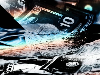 Doları banknot 3D çizimi 