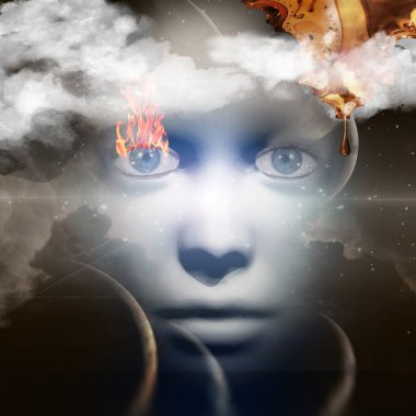 Siyah gökkuşaklı maske