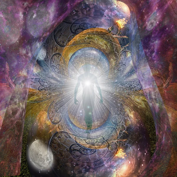 Aura Anima Composizione Spirituale Rendering — Foto Stock