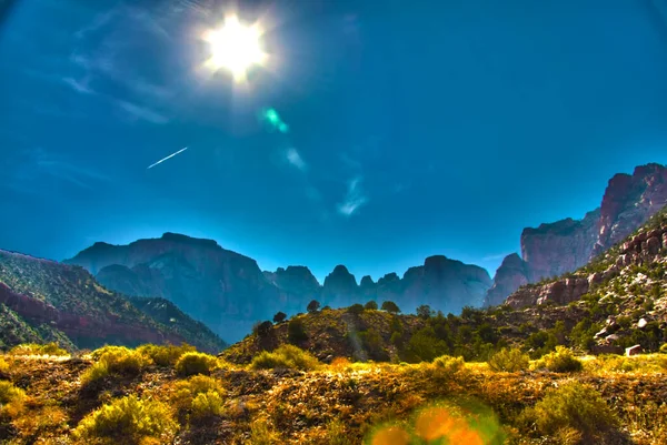 Bergutsiktsscenen Vackert Naturlandskap — Stockfoto