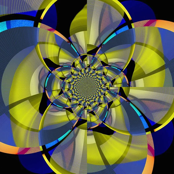 Fantasy Colorful Fractal Pattern Beautiful Kaleidoscope Illustration — Stock fotografie