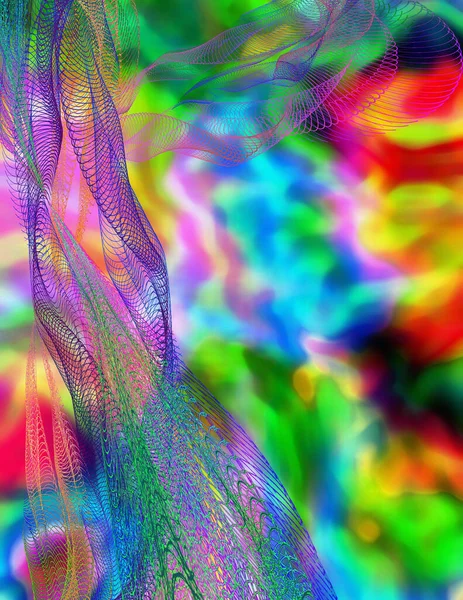 Абстрактные Цифровые Волны Современное Искусство — стоковое фото
