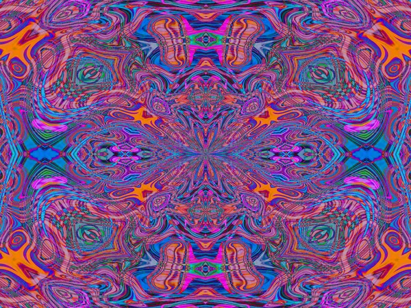 Abstract Kaleidoscopic Pattern Seamless Background — Stock Photo, Image
