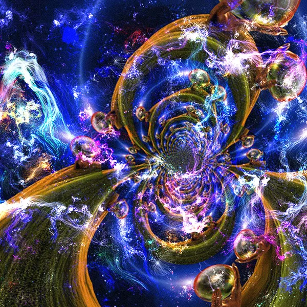 Computer Gegenereerde Abstracte Fractal Achtergrond Voor Creatief Grafisch Ontwerp — Stockfoto