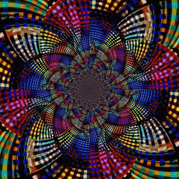 Fantasy Colorful Fractal Pattern Beautiful Kaleidoscope Illustration — Stockfoto