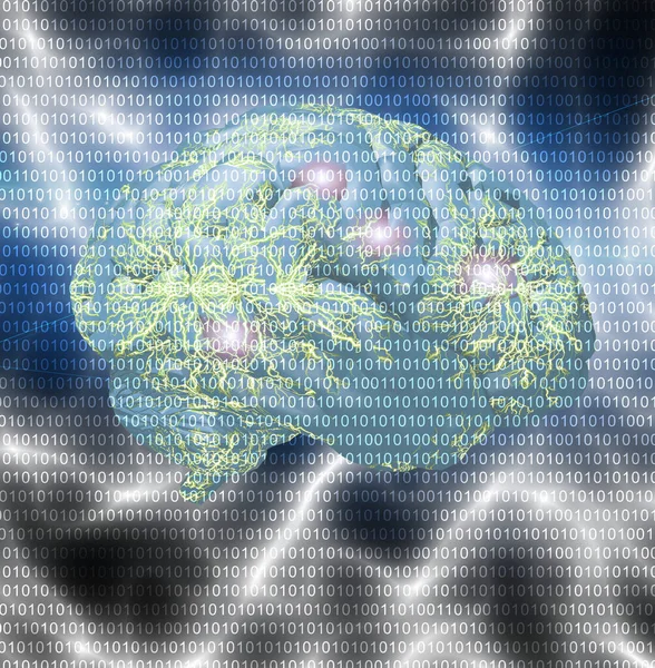 Brein Technologie Achtergrond Met Kunstmatige Intelligentie Binaire Code Illustratie — Stockfoto
