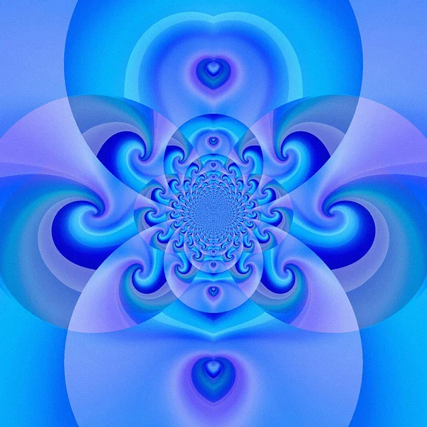 Beautiful Design Blue Colored Pattern Fractal Illustration Abstract Background — Stockfoto