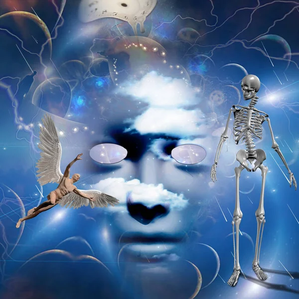 Kavramsal Modern Fütürist Soyut Renk Arkaplanı