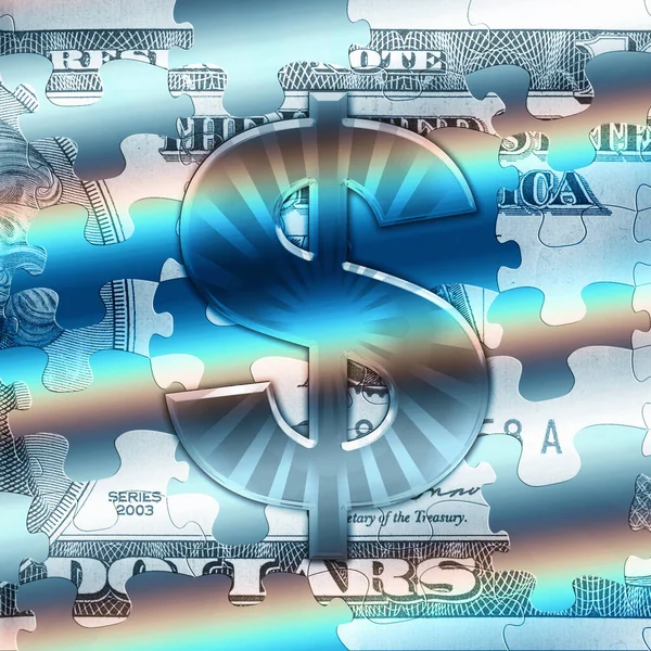 Dollar Tecken Abstrakt Färgstark Bakgrundsbild Pengar Koncept — Stockfoto