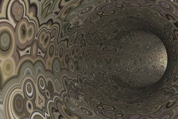 壁に丸い模様の抽象トンネル — ストック写真