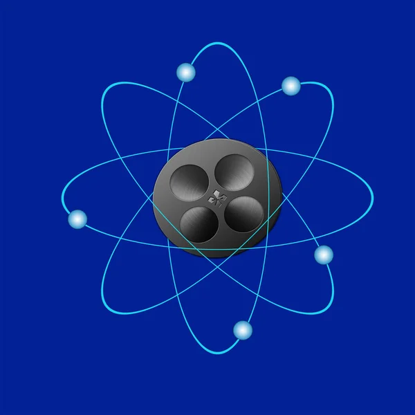 Fogalmi Atom Futurisztikus Absztrakt Színes Háttér — Stock Fotó