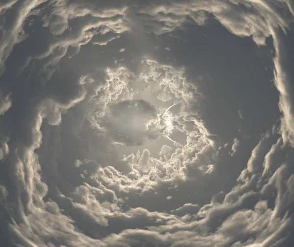 黒と白の雲のパターンを持つ抽象的なフラクタルの背景 — ストック写真