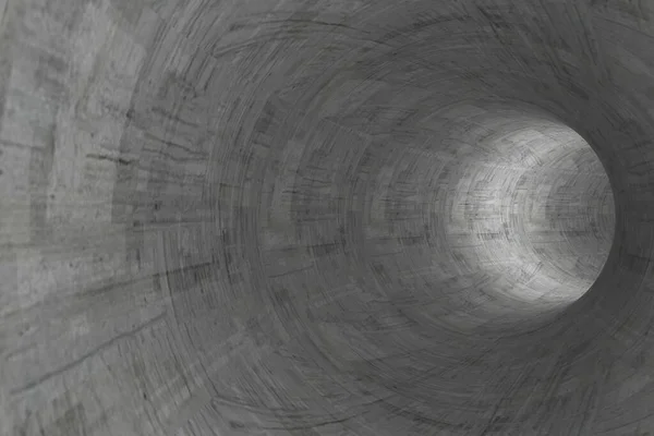 Túnel Cinza Abstrato Renderização — Fotografia de Stock
