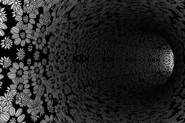 Абстрактний Квітковий Тунель Візуалізація — стокове фото