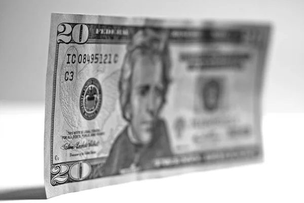 Bliskie Ujęcie Banknotu Dolarów Tło — Zdjęcie stockowe