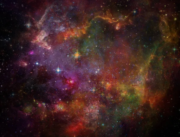 Яркий Космический Фон Рендеринг — стоковое фото