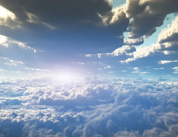 多云的美丽的天空 自然景观背景 — 图库照片