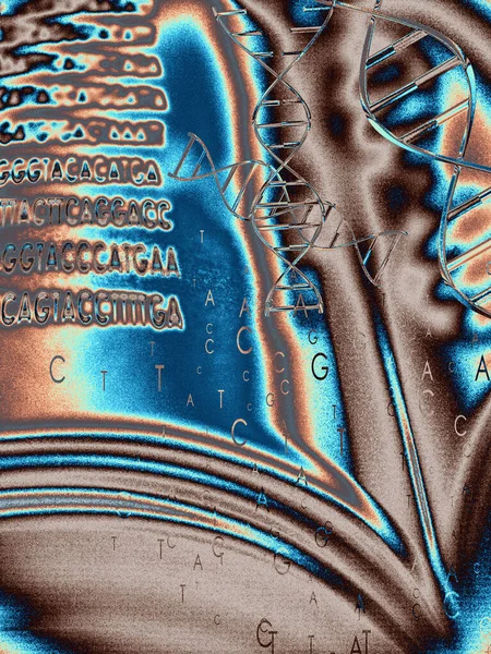 Heldere Achtergrond Met Dna Boek Ruimte Voor Tekst — Stockfoto