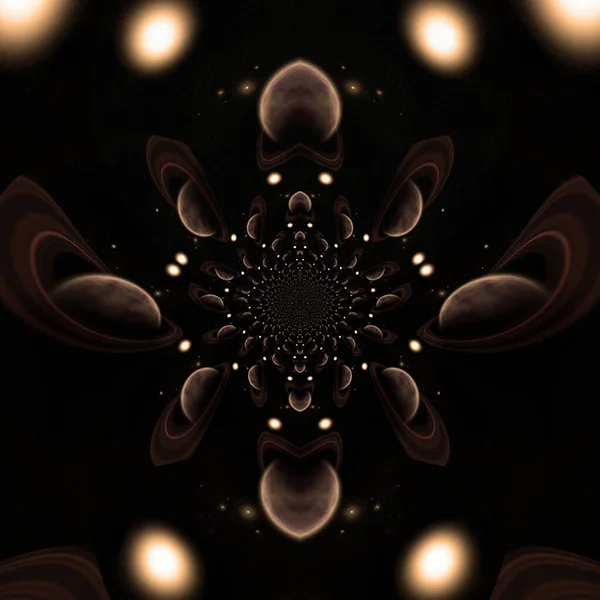 Abstract Fractal Background Radial Shapes — Fotografia de Stock