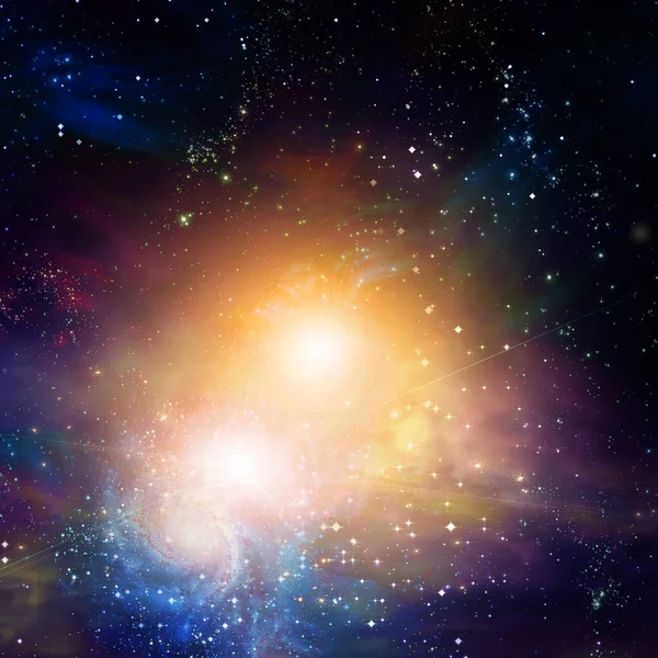 Beautiful Galaxy Deep Space Abstract Background Space Your Text — Foto Stock