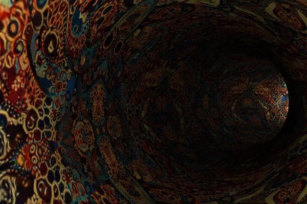 Abstraktní Kaleidoskopický Tunel Vykreslování — Stock fotografie