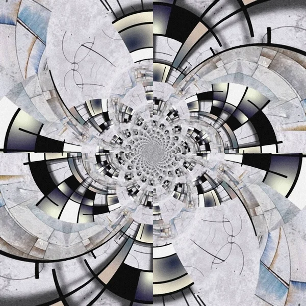 Абстрактний Дизайн Спіральної Підлоги Цифрове Мистецтво Футуристична Ілюстрація — стокове фото