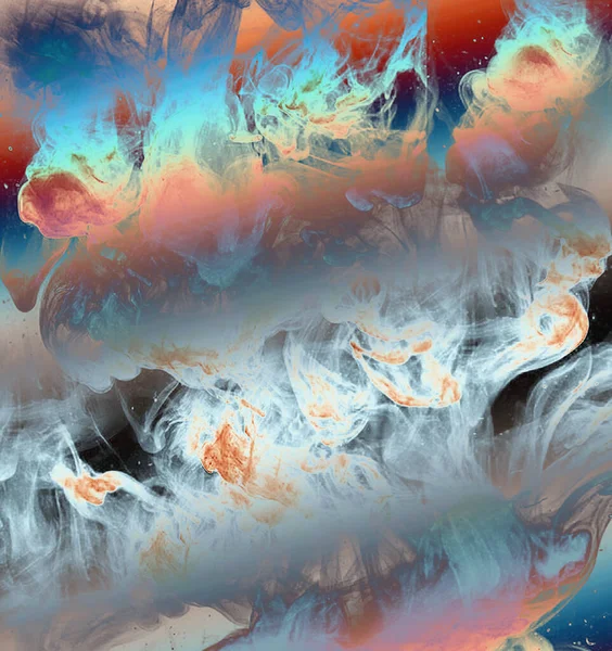 Abstracte Achtergrond Met Kleurrijke Verf Spatten Olieverf Strepen — Stockfoto