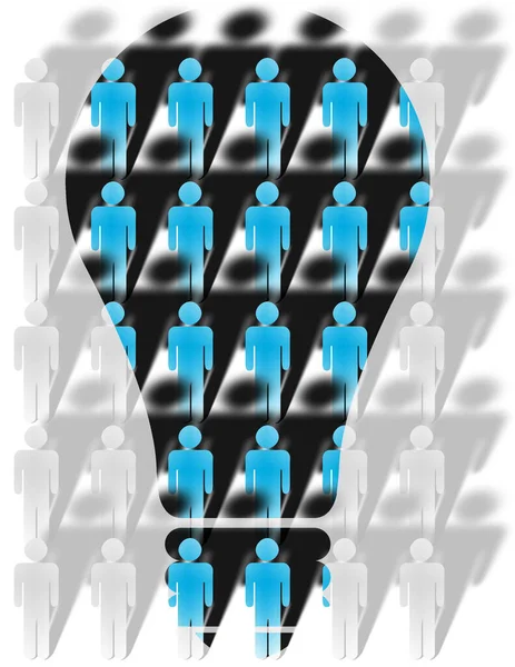 insan siluetleri ile parlak arkaplan 