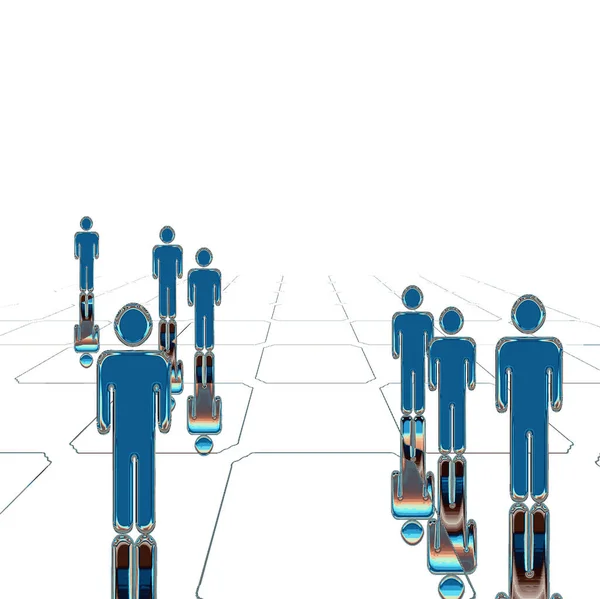 Business Concept Illustration People Figures Abstract Background — Stockfoto
