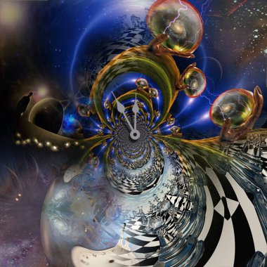 Soyut Fraktal arka plan 3d render